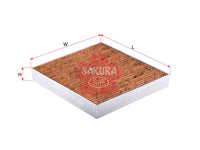 ไส้กรองอากาศห้องโดยสาร(Element) SAKURA, 1354 953, CAV-19160, VOLVO (123360)