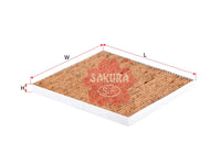 ไส้กรองอากาศห้องโดยสาร(Element), SAKURA, P8790-1F200A, CAV-2807, KIA (125857)