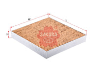 SAKURA,, Cabin Air Filter (Element), 64 11 9 237 555, CAV-30970, BMW