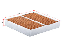 SAKURA,, Cabin Air Filter (Element), 64 11 9 237 159, CAV-30990-S, BMW