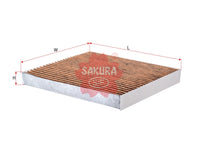 Cabin Air Filter (ဒြပ်စင်)၊ SAKURA၊ 88568-12030၊ CAV-3301၊ TOYOTA (124111)