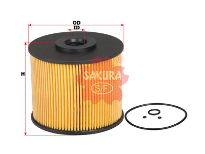 SAKURA,, Fuel Filter (Element), 23304-EV041, EF-13020, HINO