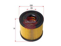 SAKURA,, Fuel Filter (Element), 15412-86CT0, EF-14010, CITROEN