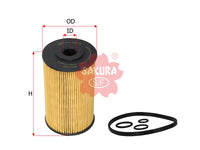 กรองน้ำมันเชื้อเพลิง(ไส้กรอง) SAKURA, 8-98147525-0, EF-15010, ISUZU (125683)