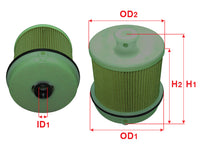 SAKURA,, Fuel Filter (Element), 8-98393040-0, EF-15080, ISUZU