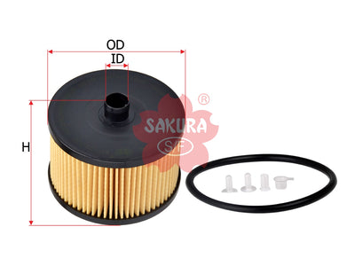 SAKURA,, Fuel Filter (Element), 8653668, EF-21020, CITROEN