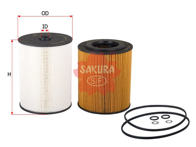 SAKURA,, Oil Filter (Element), ME 356701, EO-1004-S, FUSO