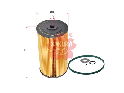 SAKURA,, Oil Filter (Element), VHS156072340, EO-13050, HINO