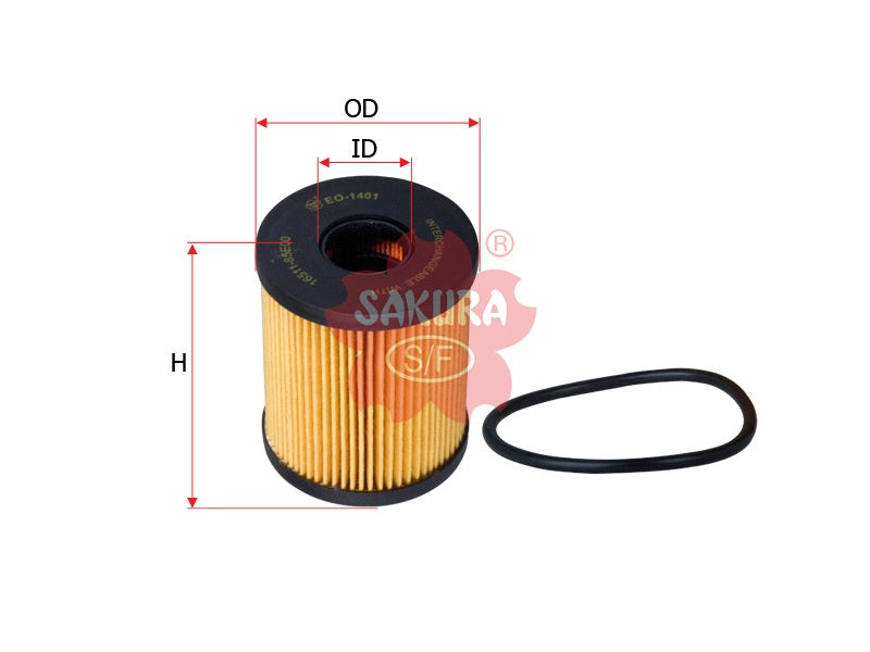 SAKURA,, Oil Filter (Element), 73500049, EO-1401, VAUXHALL