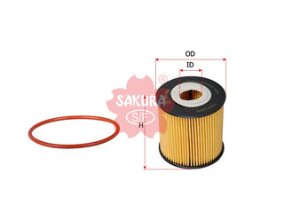 SAKURA,, Oil Filter (Element), AY110-NS001, EO-1802, NISSAN