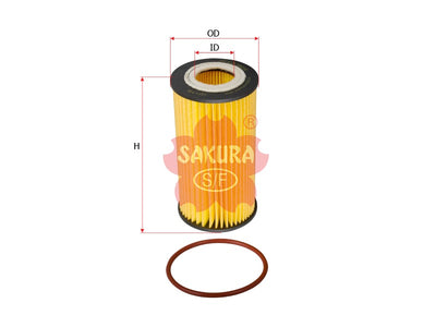 SAKURA,, Oil Filter (Element), 8692305, EO-19030, VOLVO CARS