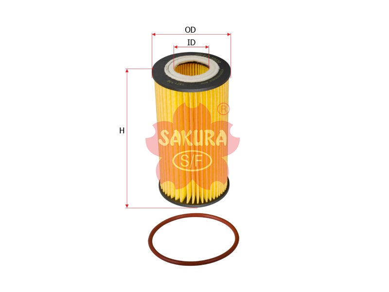 SAKURA,, Oil Filter (Element), 8692305, EO-19030, VOLVO CARS