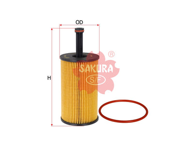 SAKURA,, Oil Filter (Element), 1109-R7, EO-2101, CITROEN