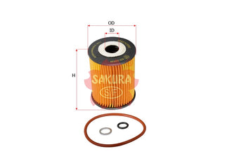 SAKURA,, Oil Filter (Element), 93743595, EO-23020, HOLDEN