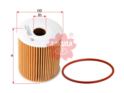 SAKURA,, Oil Filter (Element), 1275811-6, EO-24021, VOLVO