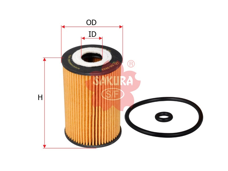 SAKURA,, Oil Filter (Element), A166 180 02 09, EO-2622, MERCEDES-BENZ