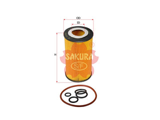 SAKURA,, Oil Filter (Element), 611 180 00 09, EO-2623, MERCEDES-BENZ