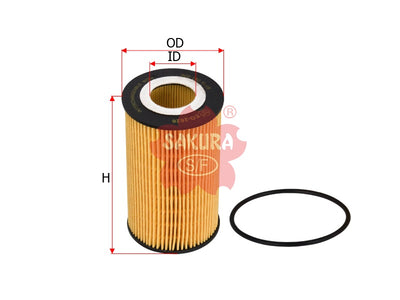 กรองน้ำมันเครื่อง(ไส้กรอง) SAKURA, A 000 180 16 09, EO-2626, OPTARE (123151)