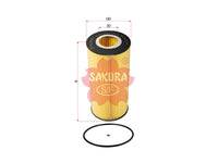 กรองน้ำมันเครื่อง(ไส้กรอง) SAKURA, MX901584, EO-26330, MERCEDES-BENZ (125172)