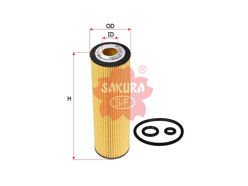 Oil Filter (Element), SAKURA, 271 180 00 09, EO-2637, MERCEDES-BENZ (124817)