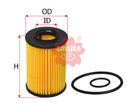 SAKURA,, Oil Filter (Element), A266 184 03 25, EO-26400, MERCEDES-BENZ