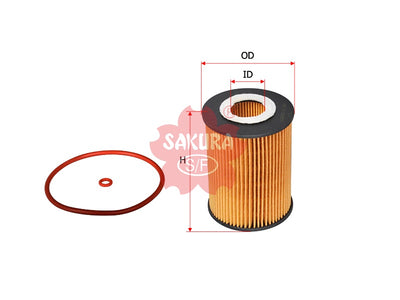 SAKURA,, Oil Filter (Element), 642 180 00 09, EO-26410, JEEP