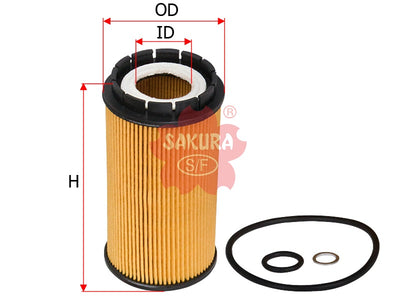 SAKURA,, Oil Filter (Element), 05072720 AA, EO-2801, JEEP