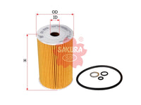 SAKURA,, Oil Filter (Element), 19280723, EO-3006, BMW