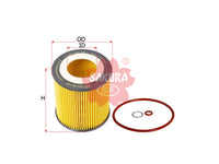 SAKURA,, Oil Filter (Element), 11 42 7 566 327, EO-30140, BMW