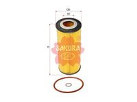 SAKURA,, Oil Filter (Element), 11 42 7 788 461, EO-30150, BMW