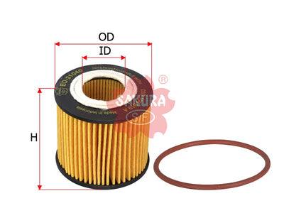 SAKURA,, Oil Filter (Element), 03D 198 819, EO-31040, SEAT