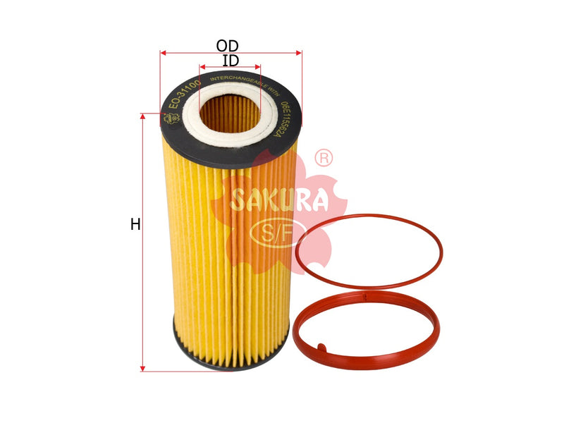 SAKURA,, Oil Filter (Element), 06E 115 466, EO-31100, AUDI