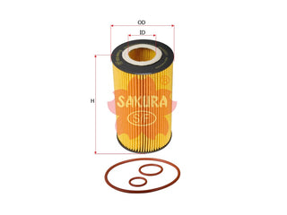 SAKURA,, Oil Filter (Element), 2602620C1, EO-54010, MWM