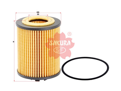 SAKURA,, Oil Filter (Element), 9192425, EO-6504, HOLDEN