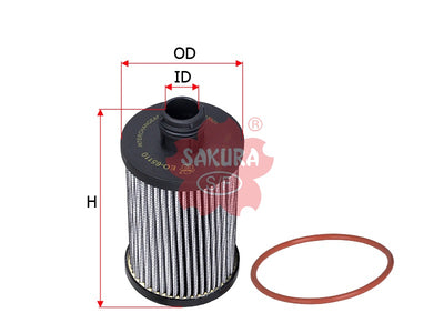 กรองน้ำมันเครื่อง(ไส้กรอง) SAKURA, 19336400, EO-65110, HOLDEN (126105)