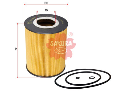 SAKURA,, Oil Filter (Element), 51 05504 0098, EO-6801, ERF