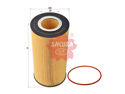 SAKURA,, Oil Filter (Element), 1643070, EO-68040, SOLARIS BUS