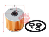 กรองน้ำมันเชื้อเพลิง(ธาตุ) SAKURA, 04234-56011, F-1101, TOYOTA (124109)
