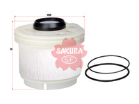 SAKURA,, Fuel Filter (Element), 23390-YZZA1, F-1111, ISUZU