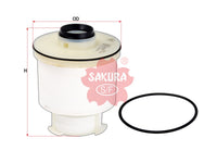 SAKURA Fuel Filter (Element) F-11140 23390-0L070 Toyota Hilux Fortuner