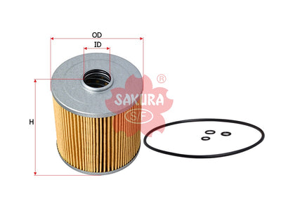 SAKURA,, Fuel Filter (Element), 23304-EV010, F-1306, HINO