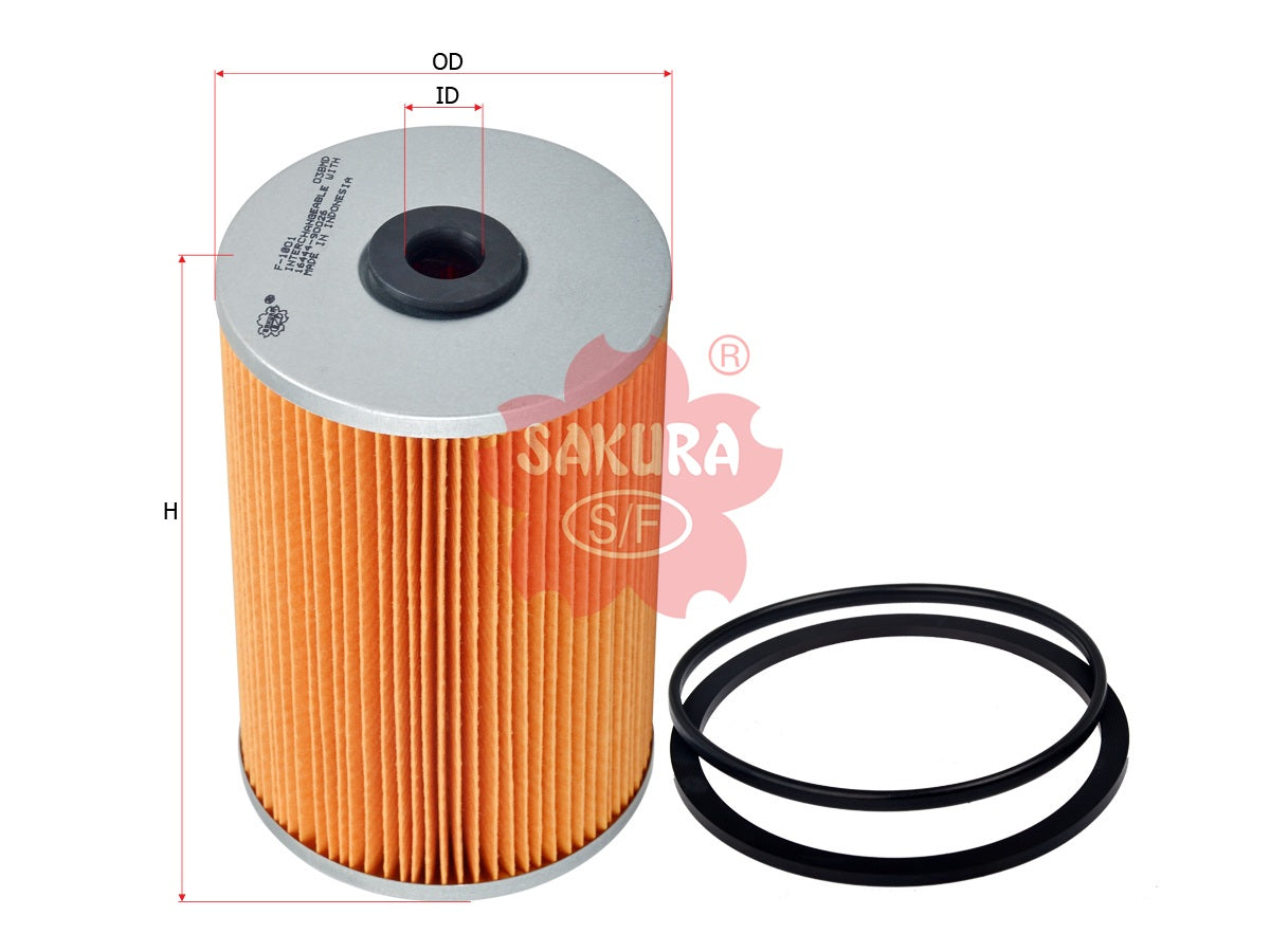 Fuel Filter (Element), SAKURA, 16444-90127, F-1801, KOMATSU (125067)