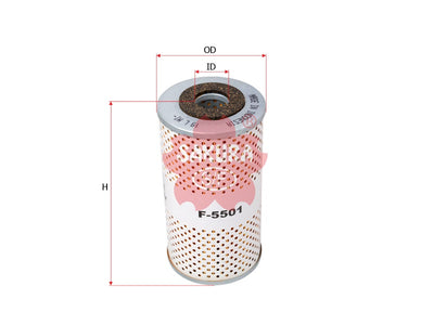 SAKURA,, Fuel Filter (Element), 9H-4729, F-5501, CATERPILLAR