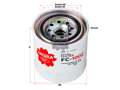 SAKURA,, Fuel Filter (Spin-On), ME 016872, FC-1002, FUSO