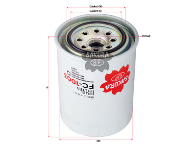 SAKURA,, Fuel Filter (Spin-On), ME 035829, FC-1003, FUSO