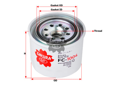 SAKURA,, Fuel Filter (Spin-On), ME 006066, FC-1004, FUSO