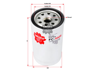 SAKURA,, Fuel Filter (Spin-On), 4616544, FC-1005, HITACHI