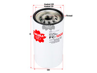 กรองน้ำมันเชื้อเพลิง(Spin-On) , SAKURA, B222100000483, FC-1008, FUSO (126634)