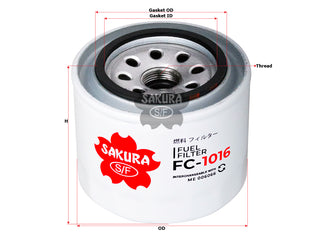 Fuel Filter (Spin-On)၊ SAKURA၊ 094-7073၊ FC-1016၊ KOMATSU (123186)