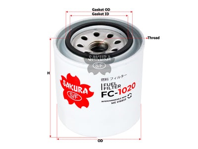 SAKURA,, Fuel Filter (Spin-On), ME 016823, FC-1020, FUSO